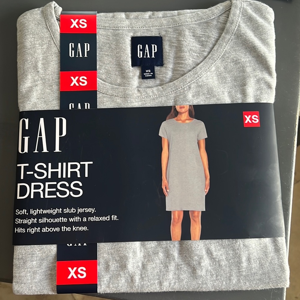 NWT GAP gray t-shirt dress; size XS
